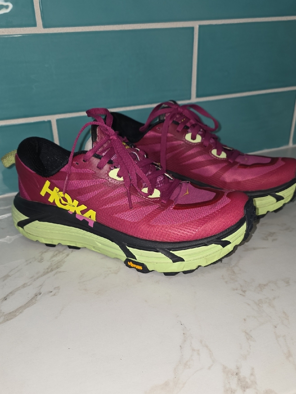 Hoka Women's FESTIVAL FUCHSIA Trail Running Shoes Size 8